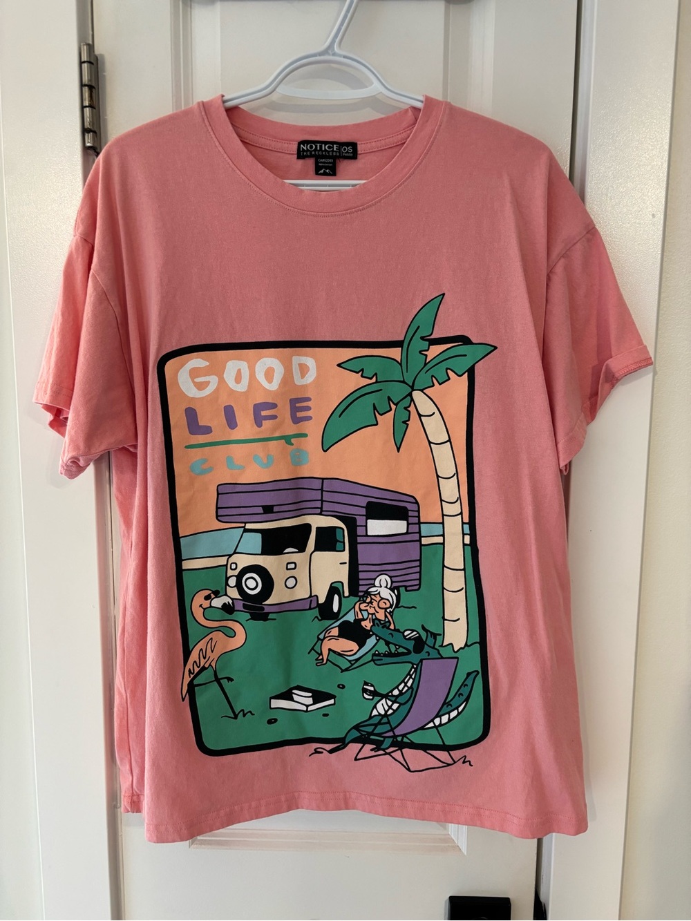 Notice the Reckless Good life oversized Tshirt OS petite